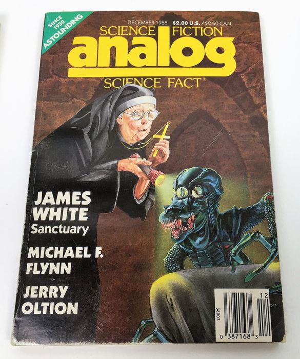 Analog Science Fiction and Fact Magazine - Multiple Signatures: G. Harry Stine, Harry Turtledove, Stanley Schmidt, Michael F. Flynn & Roger MacBride Allen [Photo 3]