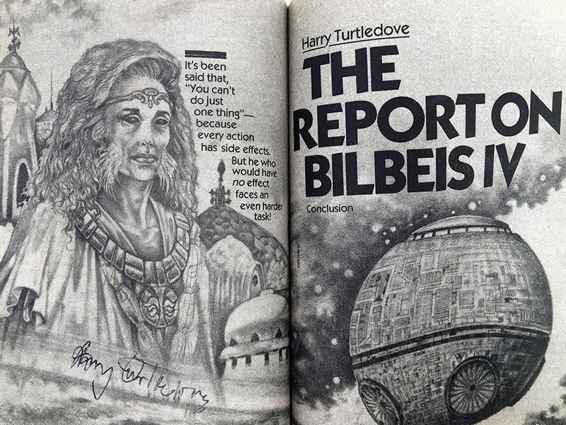 Analog Science Fiction and Fact Magazine - Multiple Signatures: G. Harry Stine, Harry Turtledove, Stanley Schmidt, Michael F. Flynn & Roger MacBride Allen [Photo 10]