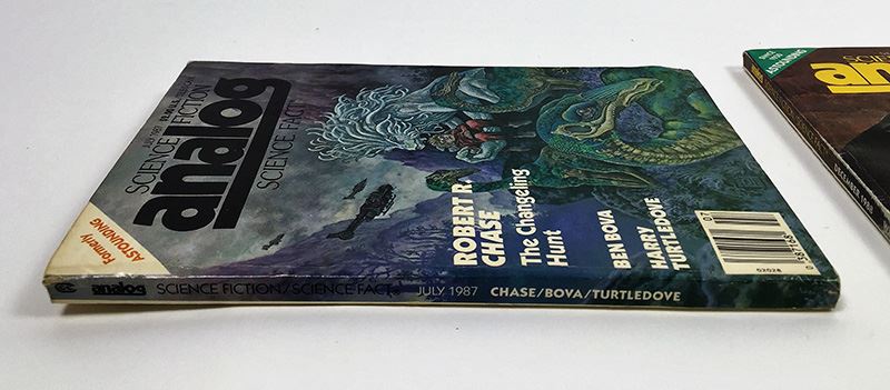 Analog Science Fiction and Fact Magazine - Multiple Signatures: G. Harry Stine, Harry Turtledove, Stanley Schmidt, Michael F. Flynn & Roger MacBride Allen [Photo 7]