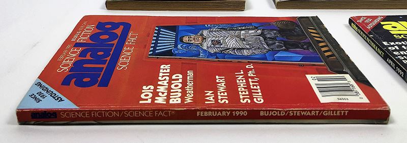 Analog Science Fiction and Fact Magazine - Multiple Signatures: G. Harry Stine, Harry Turtledove, Stanley Schmidt, Michael F. Flynn & Roger MacBride Allen [Photo 22]