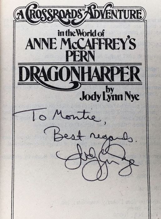 Anne McCaffrey Collection: Crisis on Doona, Sassinak, Generation Warriors, Dragonharper & Dragonfire (Pern/Crossroads Adventure) - Signed by Anne McCaffrey, Jody Lynn Nye & Elizabeth Moon [Photo 29]