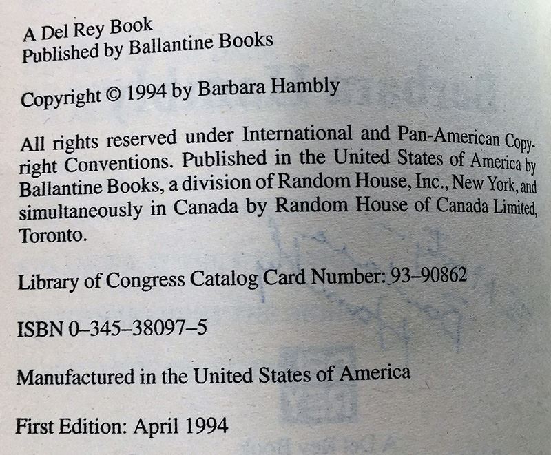 Barbara Hambly Collection: Dragonsbane, Time of the Dark, etc. - Signed by Barbara Hambly [Photo 12]