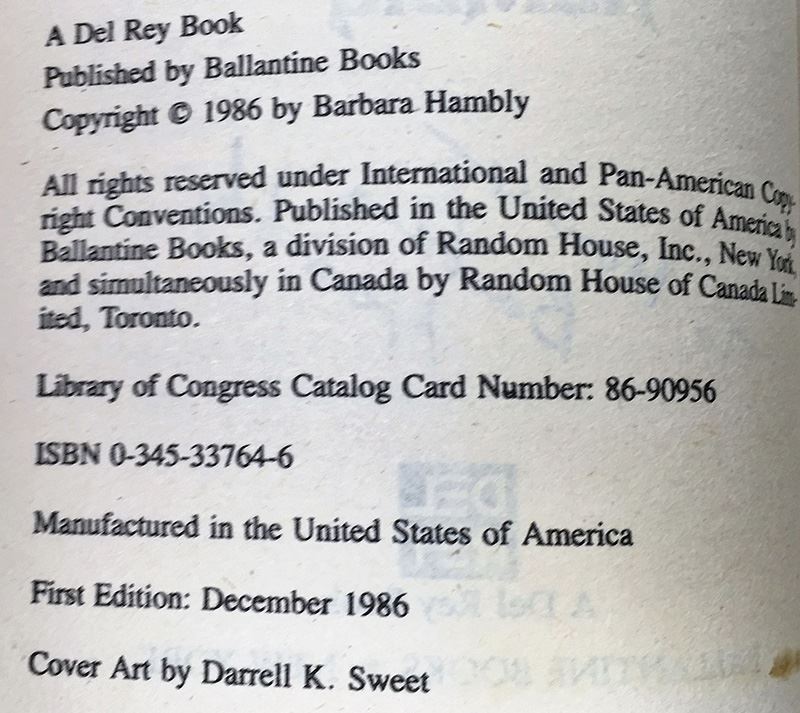 Barbara Hambly Collection: Dragonsbane, Time of the Dark, etc. - Signed by Barbara Hambly [Photo 22]