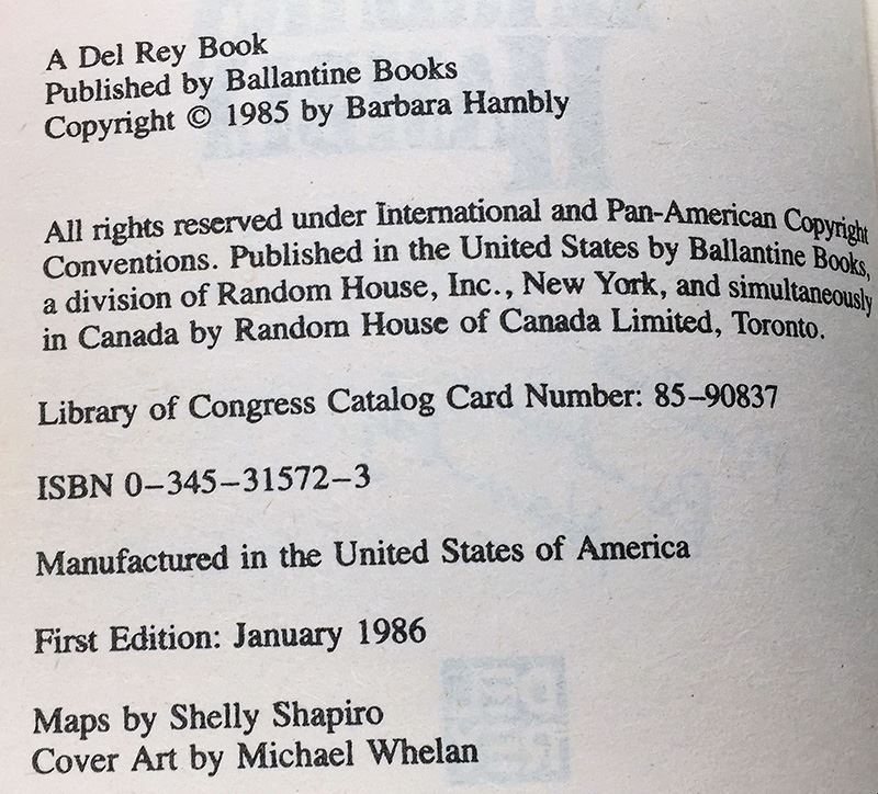 Barbara Hambly Collection: Dragonsbane, Time of the Dark, etc. - Signed by Barbara Hambly [Photo 17]