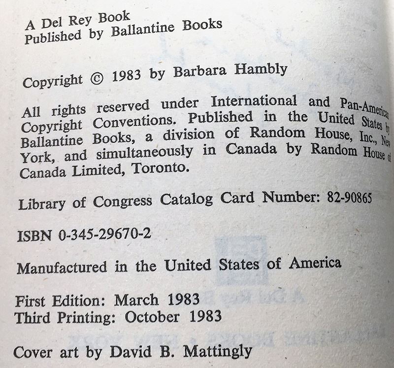 Barbara Hambly Collection: Dragonsbane, Time of the Dark, etc. - Signed by Barbara Hambly [Photo 37]