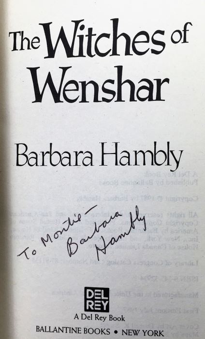 Barbara Hambly Collection: Sun Cross, Witches of Wenshar, etc. - Signed by Barbara Hambly [Photo 30]