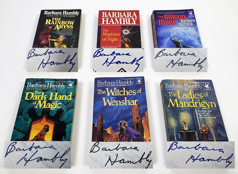 Barbara Hambly Collection: Sun Cross, Witches of Wenshar, etc. - Signed by Barbara Hambly [Photo 1]