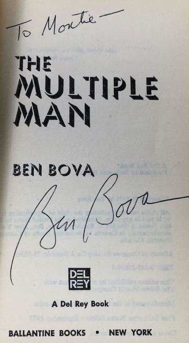 Ben Bova Collection: Millenium, The Dueling Machine, The Multiple Man & As On A Darkling Plain (x2) - Signed by Ben Bova [Photo 19]