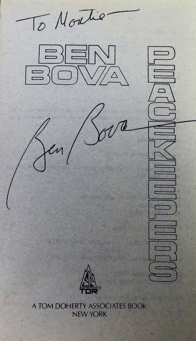 Ben Bova Collection: The Exiles Trilogy, The Winds of Altair, Test of Fire & Peacekeepers - Signed by Ben Bova [Photo 23]