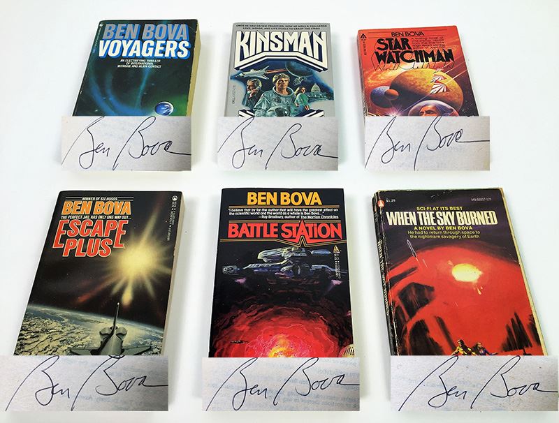 Ben Bova Collection: Voyagers, Kinsman, Star Watchman, Escape Plus, Battle Station & When the Sky Burned - Signed by Ben Bova [Photo 1]