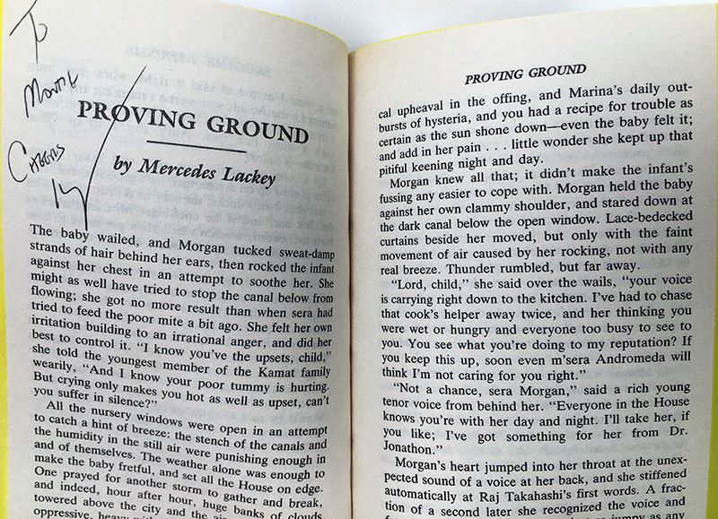 C.J. Cherryh Collection: Merovingen Nights #2,4,5,6,7 - Signed by: C.J. Cherryh, Mercedes Lackey, Leslie Fish & Roberta Rogow [Photo 54]