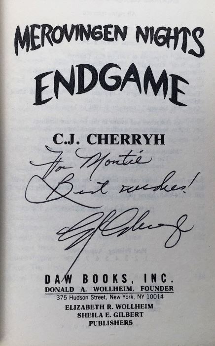 C.J. Cherryh Collection: Merovingen Nights #2,4,5,6,7 - Signed by: C.J. Cherryh, Mercedes Lackey, Leslie Fish & Roberta Rogow [Photo 52]