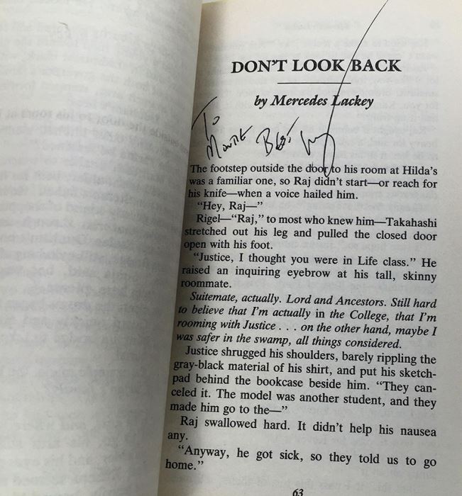 C.J. Cherryh Collection: Merovingen Nights #2,4,5,6,7 - Signed by: C.J. Cherryh, Mercedes Lackey, Leslie Fish & Roberta Rogow [Photo 44]