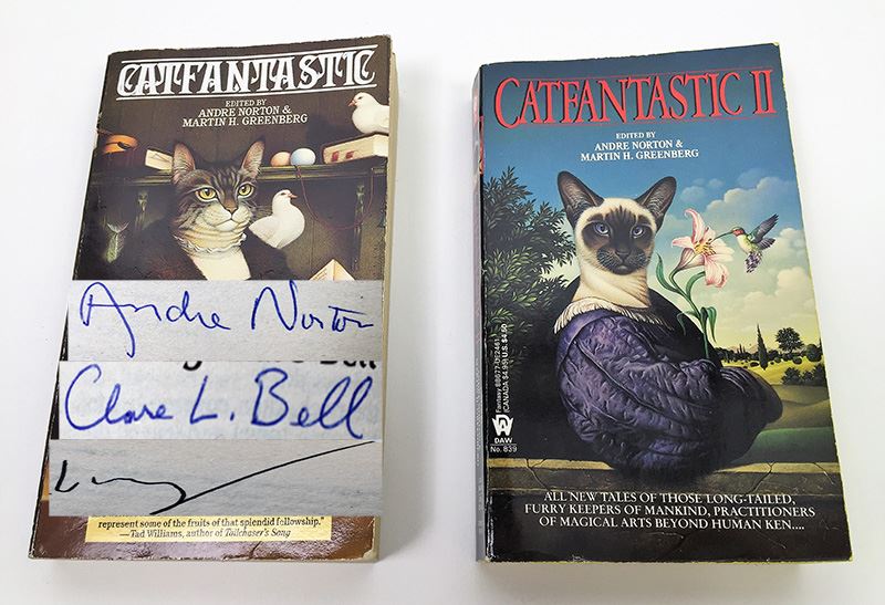 Andre Norton & Martin H. Greenberg Collection: Cat Fantastic I & II - Signed by Andre Norton, Claire L. Bell & Mercedes Lackey [Photo 1]