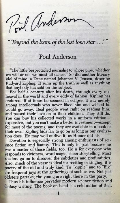 David Drake w/ Sandra Miesel Collection: The War Machine, A Separate Star & Heads to the Storm (Tributes to Rudyard Kipling) - Multiple Signatures; George R.R. Martin, Poul Anderson, Gene Wolfe, Joe Haldeman, L. Sprague de Camp, Roger MacBride Allen, etc. [Photo 7]