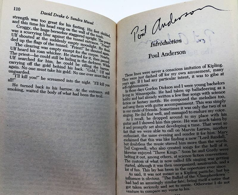 David Drake w/ Sandra Miesel Collection: The War Machine, A Separate Star & Heads to the Storm (Tributes to Rudyard Kipling) - Multiple Signatures; George R.R. Martin, Poul Anderson, Gene Wolfe, Joe Haldeman, L. Sprague de Camp, Roger MacBride Allen, etc. [Photo 27]