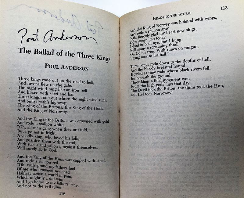 David Drake w/ Sandra Miesel Collection: The War Machine, A Separate Star & Heads to the Storm (Tributes to Rudyard Kipling) - Multiple Signatures; George R.R. Martin, Poul Anderson, Gene Wolfe, Joe Haldeman, L. Sprague de Camp, Roger MacBride Allen, etc. [Photo 29]