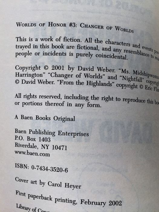 David Weber Collection: Changer of Worlds & Ring of Fire - Signed by David Weber [Photo 8]