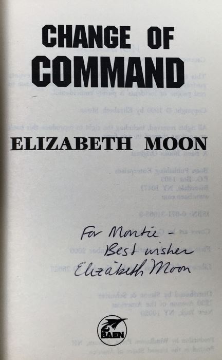 Elizabeth Moon Collection: Hunting Party, Marque and Reprisal, Engaging the Enemy, Change of Command & Winning Colors - Signed by Elizabeth Moon [Photo 24]