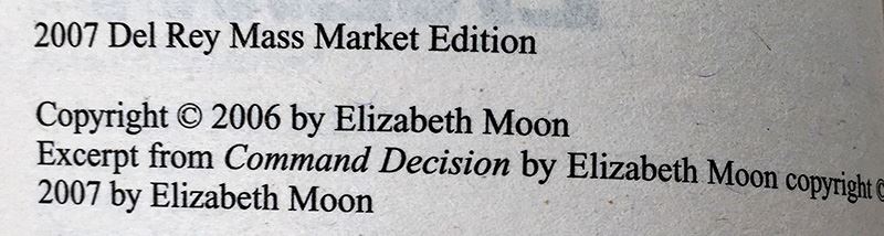 Elizabeth Moon Collection: Hunting Party, Marque and Reprisal, Engaging the Enemy, Change of Command & Winning Colors - Signed by Elizabeth Moon [Photo 21]