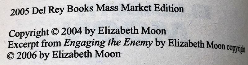Elizabeth Moon Collection: Hunting Party, Marque and Reprisal, Engaging the Enemy, Change of Command & Winning Colors - Signed by Elizabeth Moon [Photo 16]