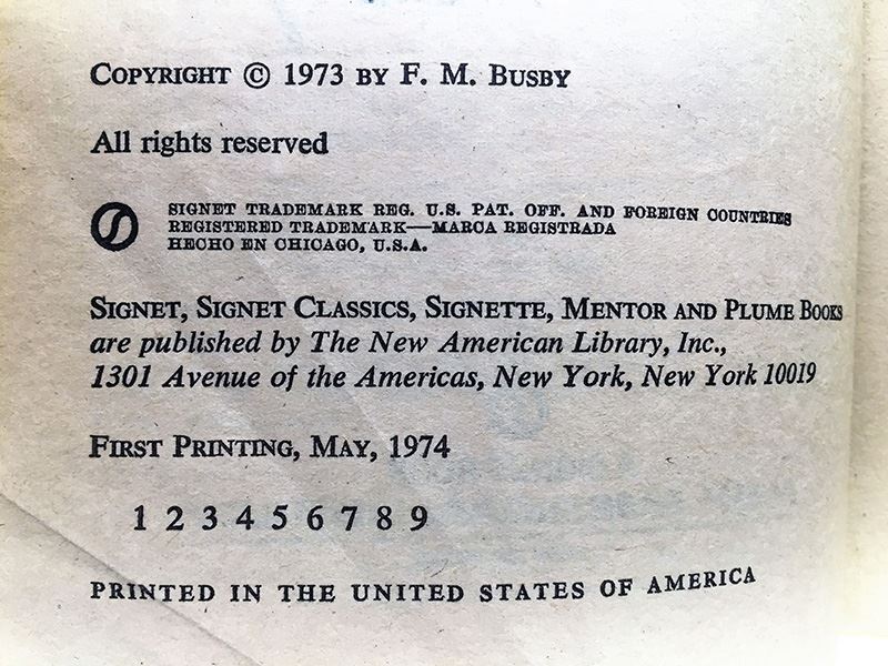 F.M. Busby Collection: All These Earths & Cage a Man - Signed by F.M. Busby (Buz) [Photo 14]