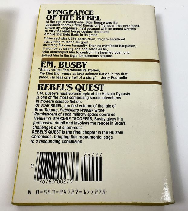 F.M. Busby Collection: The Demu Trilogy, Alien Debt, The Proud Enemy, Star Rebel, Rebel's Seed & Rebel's Quest - Signed by F.M. Busby [Photo 36]