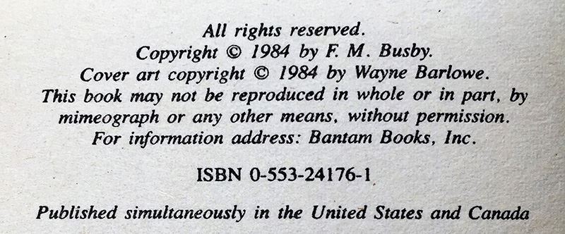 F.M. Busby Collection: The Demu Trilogy, Alien Debt, The Proud Enemy, Star Rebel, Rebel's Seed & Rebel's Quest - Signed by F.M. Busby [Photo 18]