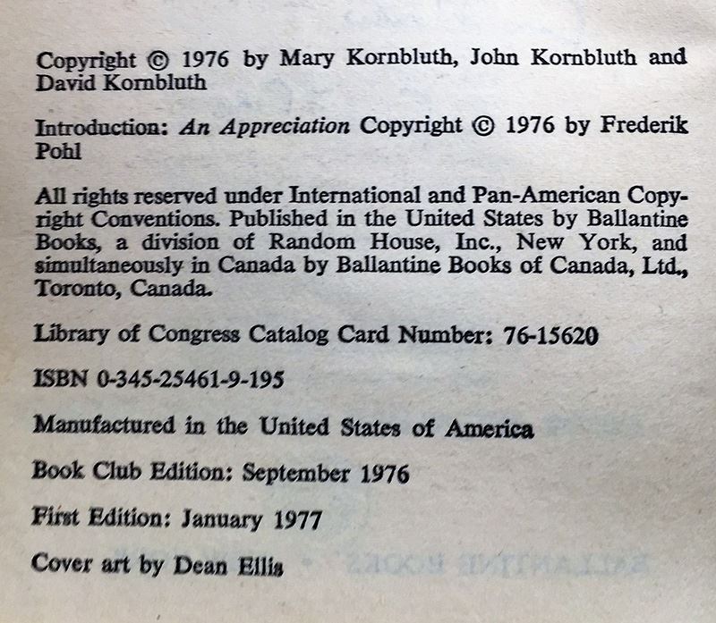 Frederik Pohl & C.M. Kornbluth Collection: The Best of C.M. Kornbluth, Gladiator-At-Law & Search the Sky - Signed by Frederik Pohl [Photo 9]