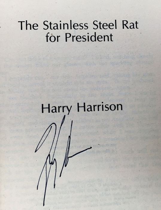 Harry Harrison Collection: A Stainless Steel Rat is Born, The Adventures of the Stainless Steel Rat, The Stainless Steel Rat for President & Soylent Green - Signed by Harry Harrison [Photo 18]