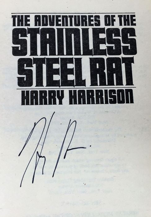 Harry Harrison Collection: A Stainless Steel Rat is Born, The Adventures of the Stainless Steel Rat, The Stainless Steel Rat for President & Soylent Green - Signed by Harry Harrison [Photo 13]
