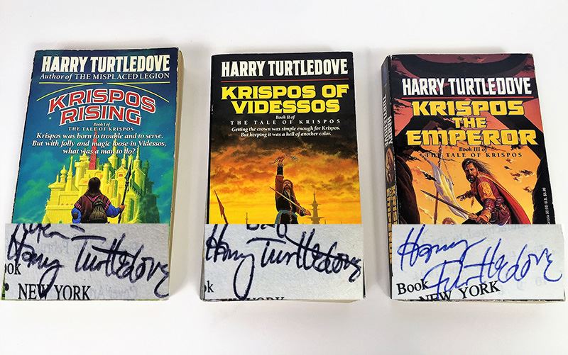 Harry Turtledove Collection: The Tale of Krispos: Krispos Rising, Krispos of Videssos & Krispos the Emperor - Signed by Harry Turtledove 