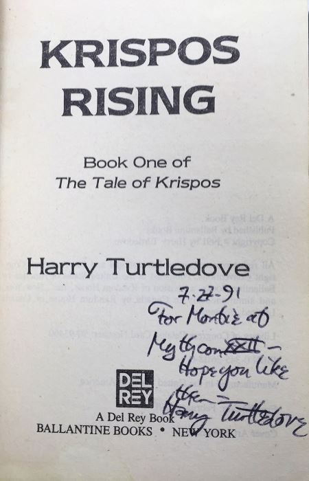 Harry Turtledove Collection: The Tale of Krispos: Krispos Rising, Krispos of Videssos & Krispos the Emperor - Signed by Harry Turtledove  [Photo 6]