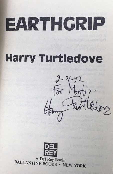 Harry Turtledove Collection: Earthgrip & Noninteference - Signed by Harry Turtledove  [Photo 6]