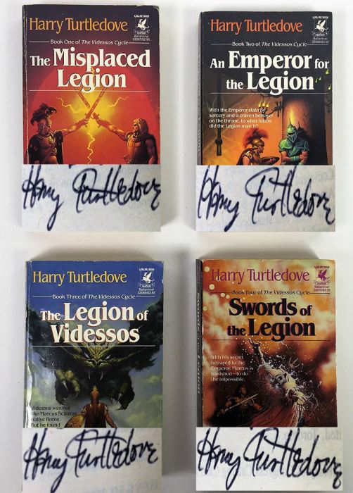 Harry Turtledove Collection: The Videssos Cycle Book 1-4: The Misplaced Legion, An Emperor for the Legion, The Legion of Videssos & Swords of the Legion - Signed by Harry Turtledove