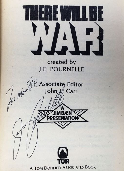 J.E. Pournelle Collection: There Will Be War Series (Book 1-4): There Will Be War, Men of War, Blood and Iron & Day of the Tyrant - Multiple Signatures: J.E. Pournelle, Larry Niven, Poul Anderson, Joe Haldeman, William F. Wu, Joel Rosenberg & Jack Vance [Photo 6]
