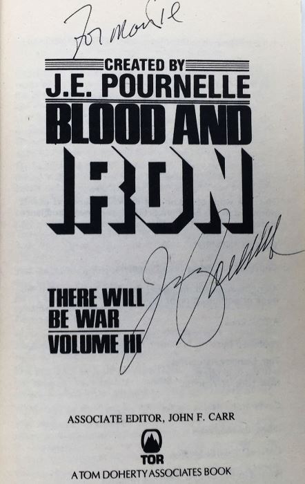 J.E. Pournelle Collection: There Will Be War Series (Book 1-4): There Will Be War, Men of War, Blood and Iron & Day of the Tyrant - Multiple Signatures: J.E. Pournelle, Larry Niven, Poul Anderson, Joe Haldeman, William F. Wu, Joel Rosenberg & Jack Vance [Photo 30]