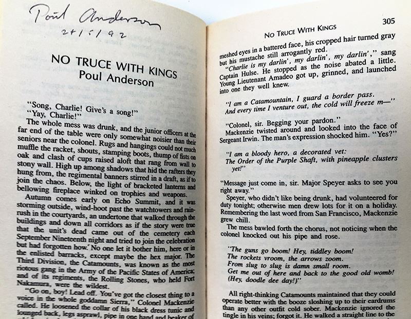 J.E. Pournelle Collection: There Will Be War Series (Book 1-4): There Will Be War, Men of War, Blood and Iron & Day of the Tyrant - Multiple Signatures: J.E. Pournelle, Larry Niven, Poul Anderson, Joe Haldeman, William F. Wu, Joel Rosenberg & Jack Vance [Photo 43]