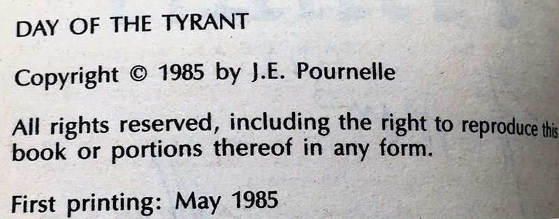J.E. Pournelle Collection: There Will Be War Series (Book 1-4): There Will Be War, Men of War, Blood and Iron & Day of the Tyrant - Multiple Signatures: J.E. Pournelle, Larry Niven, Poul Anderson, Joe Haldeman, William F. Wu, Joel Rosenberg & Jack Vance [Photo 45]