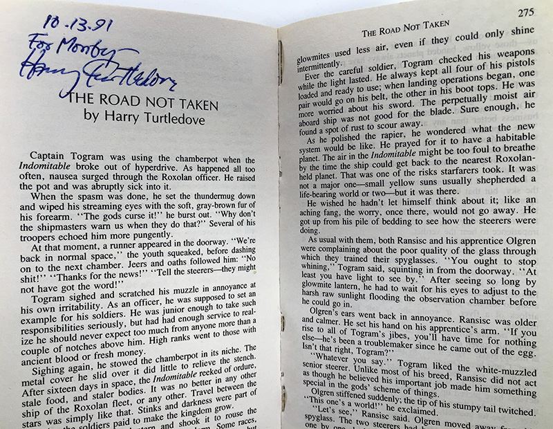 J.E. Pournelle Collection: There Will Be War Series (Book 5-9): Warrior, Guns of Darkness, Call to Battle!, Armageddon & After Armageddon - Multiple Signatures: J.E. Pournelle, William F. Wu, Harry Turtledove, Gregory Benford, Ben Bova, Dean Ing, etc. [Photo 10]