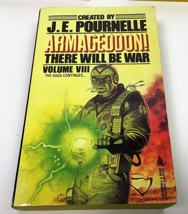 J.E. Pournelle Collection: There Will Be War Series (Book 5-9): Warrior, Guns of Darkness, Call to Battle!, Armageddon & After Armageddon - Multiple Signatures: J.E. Pournelle, William F. Wu, Harry Turtledove, Gregory Benford, Ben Bova, Dean Ing, etc. [Photo 37]
