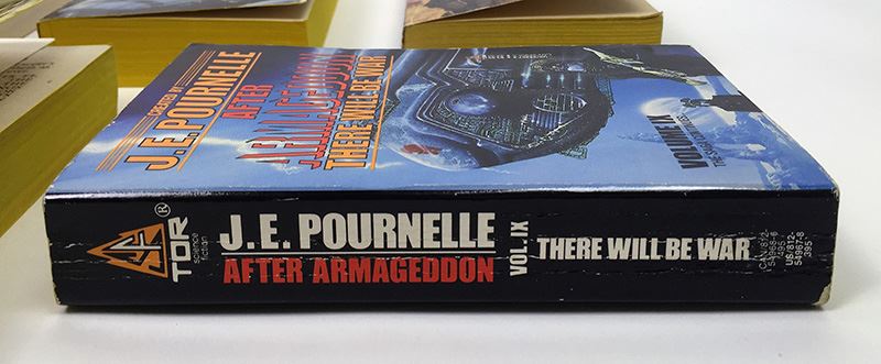 J.E. Pournelle Collection: There Will Be War Series (Book 5-9): Warrior, Guns of Darkness, Call to Battle!, Armageddon & After Armageddon - Multiple Signatures: J.E. Pournelle, William F. Wu, Harry Turtledove, Gregory Benford, Ben Bova, Dean Ing, etc. [Photo 55]
