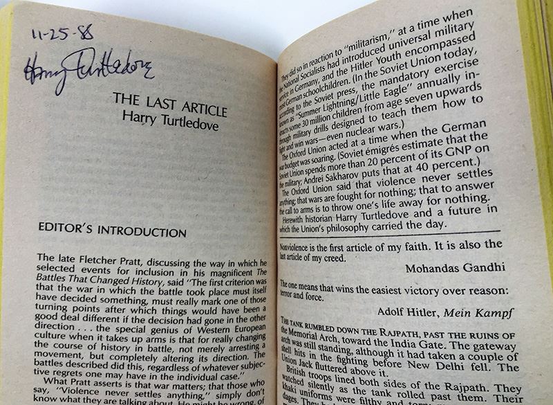 J.E. Pournelle Collection: There Will Be War Series (Book 5-9): Warrior, Guns of Darkness, Call to Battle!, Armageddon & After Armageddon - Multiple Signatures: J.E. Pournelle, William F. Wu, Harry Turtledove, Gregory Benford, Ben Bova, Dean Ing, etc. [Photo 30]