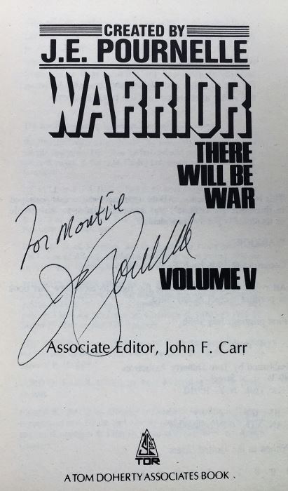J.E. Pournelle Collection: There Will Be War Series (Book 5-9): Warrior, Guns of Darkness, Call to Battle!, Armageddon & After Armageddon - Multiple Signatures: J.E. Pournelle, William F. Wu, Harry Turtledove, Gregory Benford, Ben Bova, Dean Ing, etc. [Photo 6]