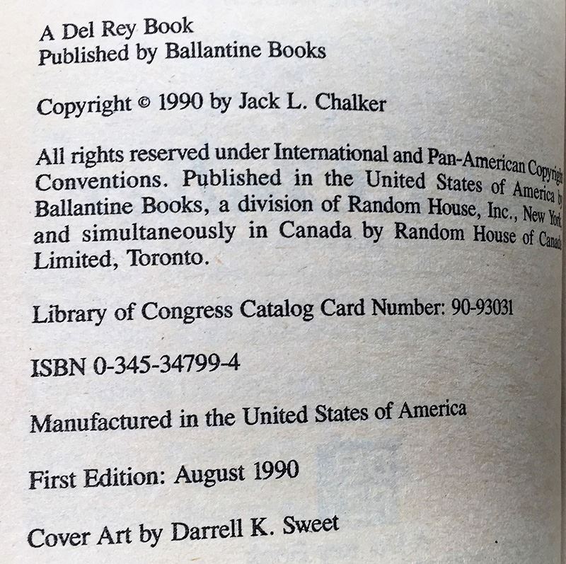 Jack L. Chalker Collection: The River of the Dancing Gods, Songs of the Dancing Gods & Vengeance of the Dancing Gods; Pirates of Thunder, The Web of the Chozen & The Labyrinth of Dreams - Signed by Jack L. Chalker [Photo 28]