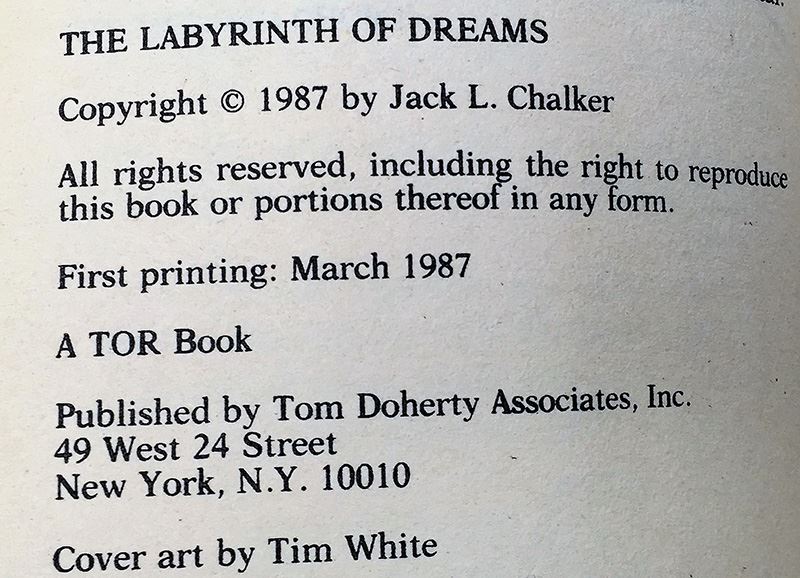 Jack L. Chalker Collection: The River of the Dancing Gods, Songs of the Dancing Gods & Vengeance of the Dancing Gods; Pirates of Thunder, The Web of the Chozen & The Labyrinth of Dreams - Signed by Jack L. Chalker [Photo 20]