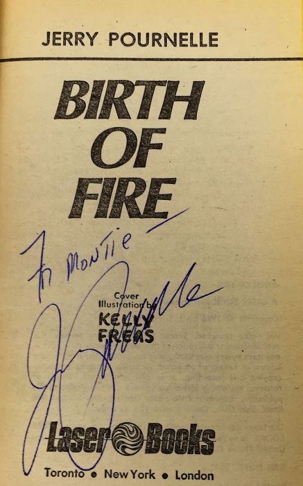 Jerry Pournelle Collection: A Step Farther Out, Janissaries, Exiles to Glory, High Justice & Birth of Fire (Laser Books 23) - Signed by Jerry Pournelle [Photo 29]