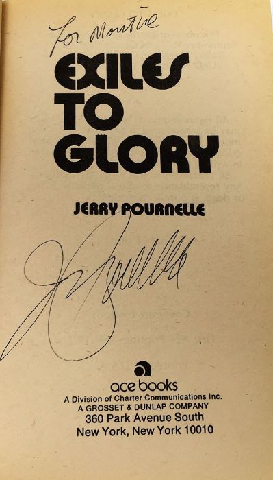 Jerry Pournelle Collection: A Step Farther Out, Janissaries, Exiles to Glory, High Justice & Birth of Fire (Laser Books 23) - Signed by Jerry Pournelle [Photo 19]