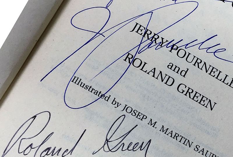 Jerry Pournelle Collection: A Step Farther Out, Janissaries, Exiles to Glory, High Justice & Birth of Fire (Laser Books 23) - Signed by Jerry Pournelle [Photo 15]