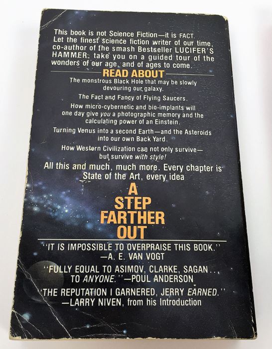 Jerry Pournelle Collection: A Step Farther Out, Janissaries, Exiles to Glory, High Justice & Birth of Fire (Laser Books 23) - Signed by Jerry Pournelle [Photo 8]